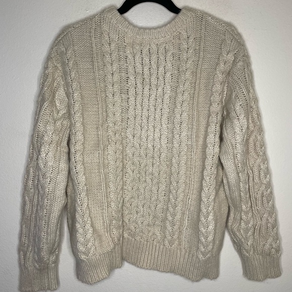 Lulus Long Sleeve Crew Neck Cable Knit Chunky Sweater - Picture 2 of 4